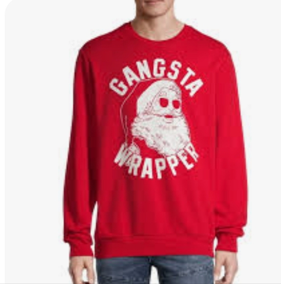Red Gangsta Wrapper ugly sweatshirt - Picture 1 of 5
